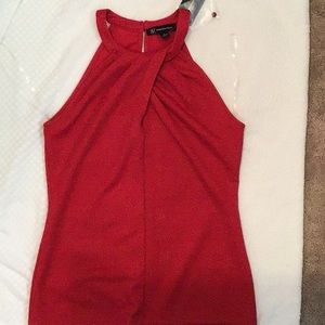 INC HALTER RED TOP